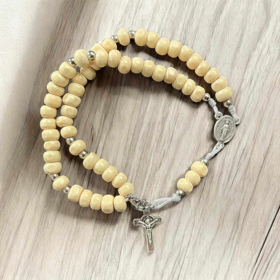 Miraculous Medal Beaded Full Rosary Bracelet