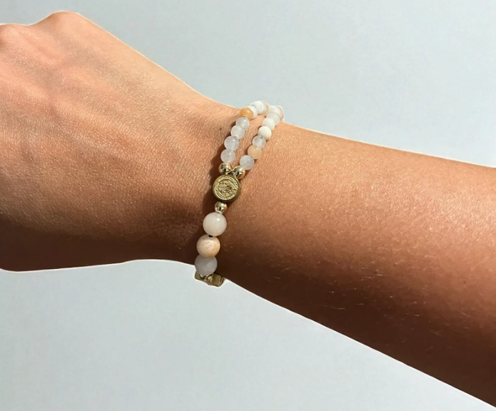 Handmade St Benedict Medal Beaded Rosary Bracelet